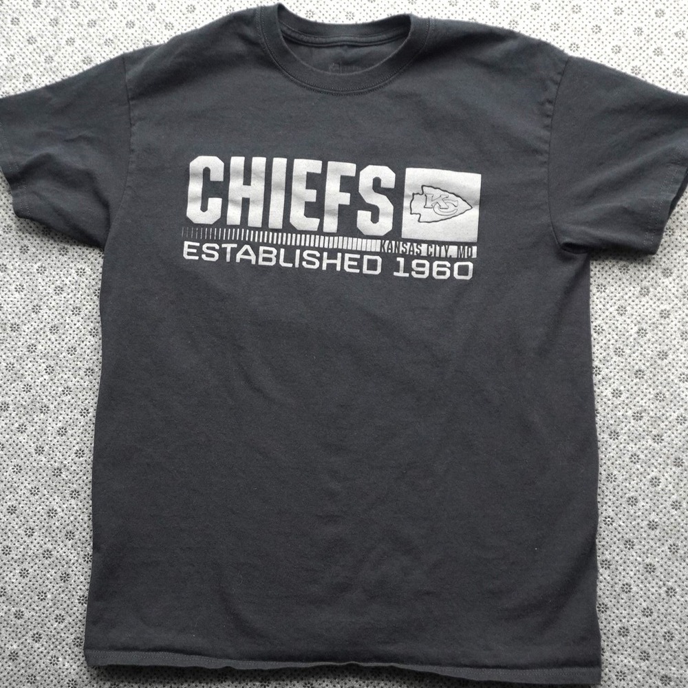 Kansas City Chiefs Established 1960 Graphic T-Shirt Charcoal Gray Mens